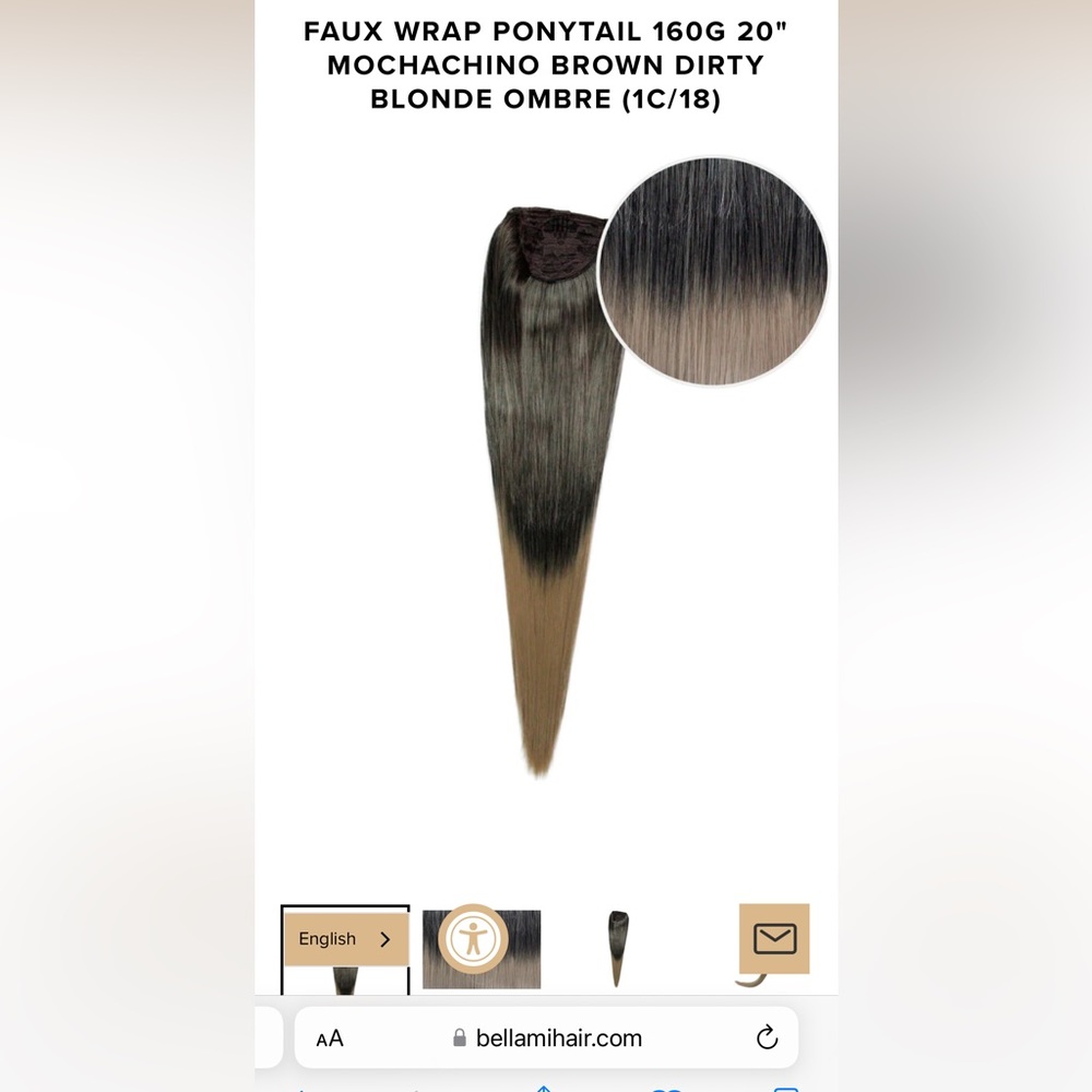 Bellami WRAP PONYTAIL 160G 20"